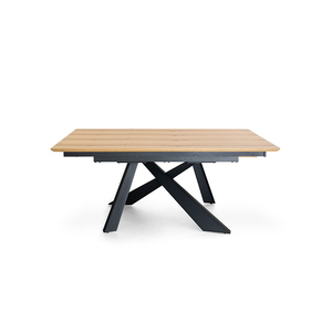 <span class=keywords><strong>Table</strong></span> à manger extensible en <span class=keywords><strong>bois</strong></span> massif de chêne de style rustique de <span class=keywords><strong>haute</strong></span> qualité pour salle à manger, restaurant - Product Image 3