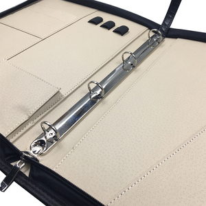 <strong>Travel</strong> 6 Ring Binders Custom A4 <strong>Document</strong> Holder Zipper Padfolio Leather Business Portfolio <strong>Folder</strong> - Product Image 5