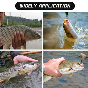 Vente en gros usine Hameçons de pêche porte-appâts à pointe plate en acier à haute teneur en carbone 4X renforcés, avec 2 emmanchures et pointe décalée pour appâts versés - Product Image 5