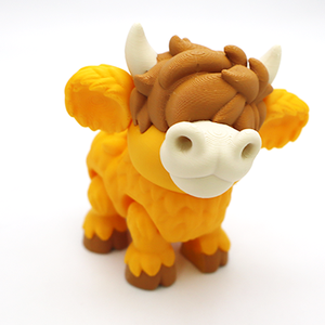 Ornements de vache multicolores imprimés en 3D transfrontaliers, cadeaux, jouets tendance, figurines créatives, articulations d'animaux, décorations de jouets - Product Image 1
