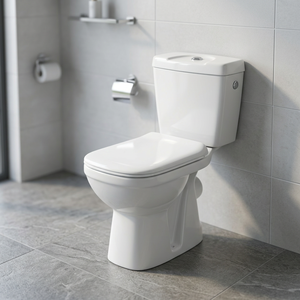 WC en céramique deux pièces à fixation au sol, à double chasse, avec siphon en S, pour salle de bain - Product Image 6