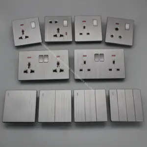 Factory direct sales best sellers wall switch Wire drawing process PC wall switch and sockets Light switch