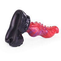 Godemiché à ventouse au design à picots 'Exploding Wolf King Fantasy', Stimulateur du point G, Masturbateur féminin, Jouet sexuel pour adultes, Plug anal