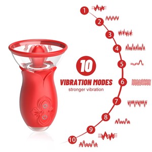 Vibratore 3 in 1 per Punto G con Funzione di Succhiamento e Leccamento, Stimolatore per Capezzoli, Massaggiatore <span class=keywords><strong>Clitorideo</strong></span>, Vibratore a Lingua Rosa, Giocattolo Sessuale per Donne - Product Image 6