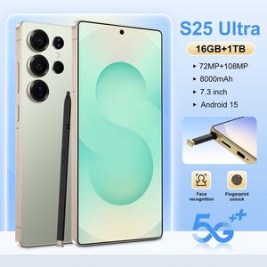 Galaxs S25 siêu 7.3 HD 5g điện thoại thông minh gốc Android điện thoại di động 16GB + 1TB Dual Sim 8000mAh 72mp + 108mp Deca Core CDMA công nghệ - Product Image 3