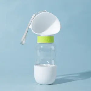 350ml Leak-proof PP Pet Feeders In Travel Custom Logo 2 In 1 Portable Dog Water Bottle With Food Container For Outdoor
