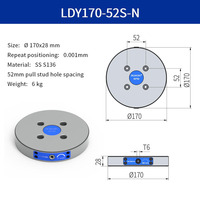 LDY170-52S-N Zero Point Quick Change Riser Plate dengan Ruang Stud Tarik 52mm untuk Mesin Milling Akurasi & Stabilitas Tinggi