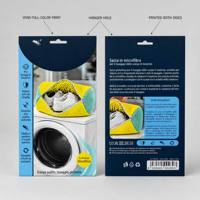 Boîte d'emballage suspendue en carton coloré haut de gamme personnalisable, impression offset, design portable pour sacs de lavage de chaussures