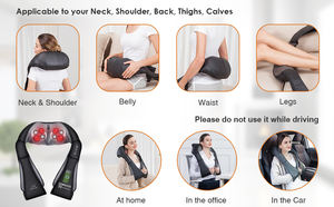 Penjual Terlaris Alat Pijat Shiatsu Leher dan Bahu, Bantal Pijat Elektrik dengan Pijatan Mendalam untuk Leher - Product Image 4