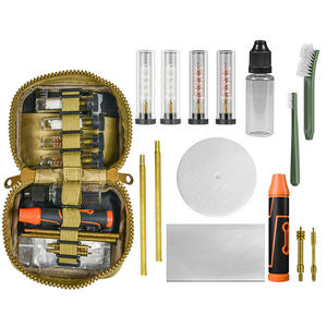 Kit de nettoyage d'armes tactique, équipement durable avec câbles flexibles, brosse en laiton, chiffons en coton, tampons de nettoyage, patchs, bouteille d'huile, brosses utilitaires, sac en tissu - Product Image 2