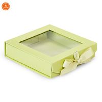 Boîte de papier rigide magnétique personnalisée ruban de fenêtre pliante pour chocolat bonbons noix dates présentation pour le stockage de la gelée de sucre