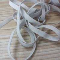 Bande élastique plate noire et blanche personnalisée de 6 mm, 8 mm, 10 mm pour pantalons, vêtements, chaussures, fournisseur chinois, cordon élastique pour macramé