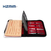 Kit d'Outils de Pratique de Suture avec Étui, Kit de Suture Cutanée Médicale pour Entraînement