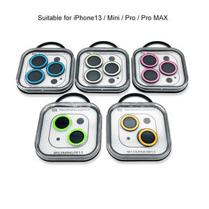 Vendita calda protezione per obiettivo luminoso in vetro temperato antigraffio per <span class=keywords><strong>iPhone</strong></span> 13 <span class=keywords><strong>12</strong></span> 11 <span class=keywords><strong>pellicola</strong></span> protettiva colorata - Product Image 6