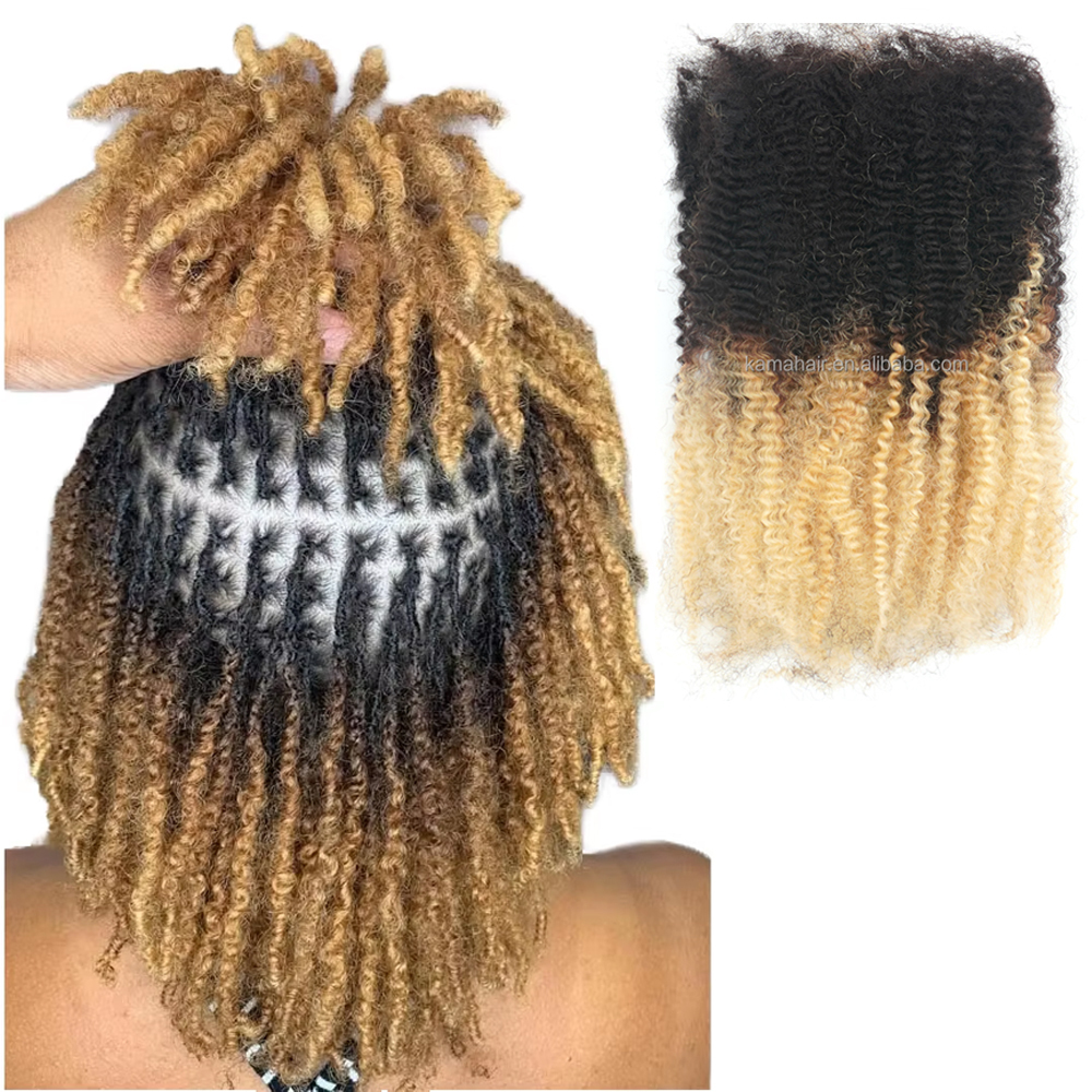 KAMA Springy Afro Twist Kinky Curly 100% Remy Human Hair Extensions Bulk Twists Hair Braids Chinese Hair Stretched Length 8 Inch Detail Section 1