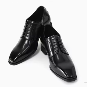 High-end Mens Business <b>Dress</b> Leather Shoes British Leather Pointed Tip Breathable Lace up High End Handmade Casual Mens Shoes - Product Image 4