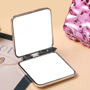 Gấp hai mặt lật nhỏ gọn trang điểm gương vuông du lịch tay xách tay dễ thương Mini gương - Product Image 1