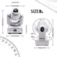 UKing Großhandel 50W Gobo Weißes Gehäuse Bühnenlicht Ferngesteuerter Moving Head LED DMX für Disco Hochzeit DJ Party Tanz