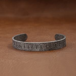 ยูนิค สร้อยข้อมือสแตนเลสสตีลแบบปรับได้ ลายรูนไวกิ้ง สำหรับผู้ชาย แข็งแรง ทนทาน สไตล์เรโทร คุณภาพสูง วินเทจ เครื่องประดับโลหะหนัก - Product Image 4