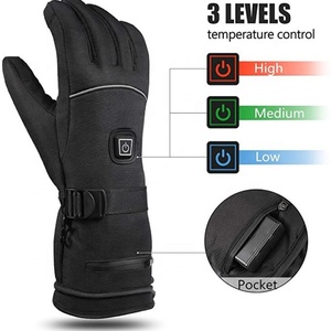 Guantes Térmicos Recargables de Cuero para Invierno, con Calefacción USB, Impermeables, para Motociclismo, Venta al Por Mayor en China - Product Image 3