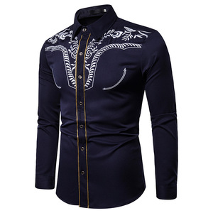Custom Camisas De Vestir Tuxedo Shirts Formal Shirts And Pants Combination Men's Autumn Blouses Shirts