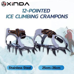 XINDA 12 denti in acciaio inossidabile <span class=keywords><strong>ramponi</strong></span> per arrampicata su ghiaccio durevoli per alte montagne 6km al massimo - Product Image 4