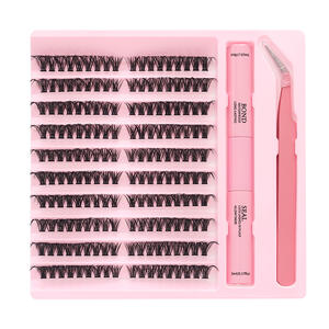 <span class=keywords><strong>Kit</strong></span> de <span class=keywords><strong>cils</strong></span> synthétiques Diy Lash Clusters Wholesale Best-eyelash Faux <span class=keywords><strong>Cils</strong></span> 30D 40D 50D avec colle Tweezer Private Label - Product Image 5