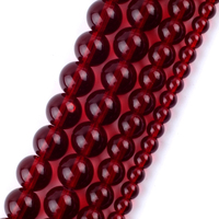 Perles de cristal en verre rouge grenat AsVrai U 4 mm-12 mm, rondes, perles en vrac, breloques, pierres pour la fabrication de bijoux, accessoires, bracelets DIY, artisanat