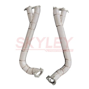 Tubi di Collegamento Sopra l'Asse per Porsche 718 GT4 / GTS / Spyder 2020+ con Schermatura Termica per Downpipe - Product Image 1