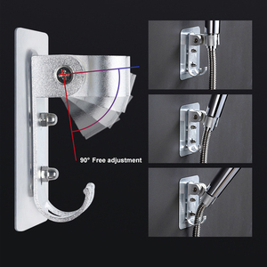 <span class=keywords><strong>Soporte</strong></span> Universal para cabezal de <span class=keywords><strong>ducha</strong></span>, sujeción <span class=keywords><strong>sin</strong></span> perforación, montaje en pared de baño, de mano - Product Image 5