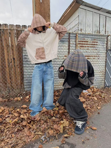 Fabricants de vêtements <span class=keywords><strong>Zom</strong></span>, sweat à capuche personnalisé en molleton français <span class=keywords><strong>100</strong></span>% coton, à fermeture éclair, design personnalisé, patchwork, couleur contrastée - Product Image 1