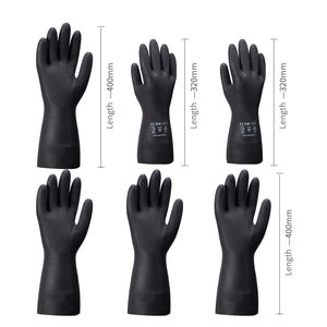 Guanti protettivi in Neoprene nero in Neoprene da laboratorio di alta qualità con resistenza al calore chimica chimica di sicurezza - Product Image 2