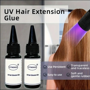Colle transparente pour extensions de <span class=keywords><strong>cheveux</strong></span>, composition cyanoacrylate, séchage rapide, sans lampe UV requise - Product Image 4