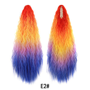 Cola de Caballo Ondulada y Rizada de 24 Pulgadas, Cola de Caballo Sintética con Clip para Mujer, Extensión de Cabello Sintético con Clip - Product Image 5