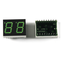 Taidacent-pantalla verde de 7 segmentos, 0,56 pulgadas, amarillo-verde, 2 dígitos, pantalla de 7 segmentos, tubo LED Digital de 18 pines
