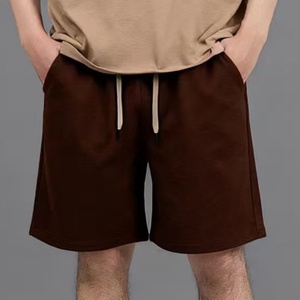 TKAN117D 100% coton hommes Bermuda Shorts décontracté ample tricoté tissage respirant taille moyenne dentelle grande taille cordon fermeture - Product Image 1