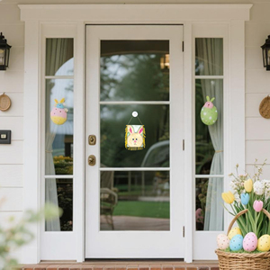 10x15cm <b>Easter</b> Bunny Festival Mini Pennant Car Flags Window Hanging Suction <b>Cup</b> - Product Image 3