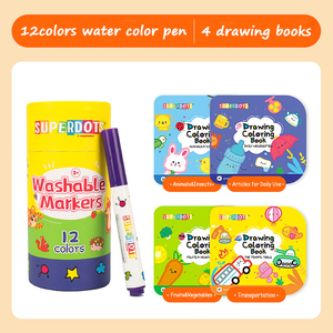 Stylos de peinture à points lavables non toxiques de 12/24/36 couleurs, marqueurs à ligne large, ensembles d'art, carnet de <span class=keywords><strong>croquis</strong></span> pour papier à dessin, livres - Product Image 6