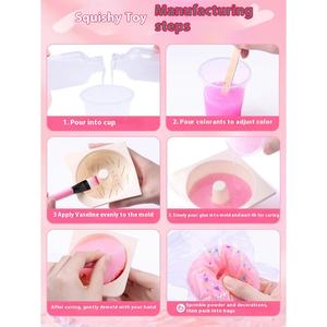 Ensemble spongieux anti-stress patte de chat, kit de matériel en silicone <span class=keywords><strong>fait</strong></span> <span class=keywords><strong>maison</strong></span> pour filles, jouets amusants à presser faits à la main, bricolage - Product Image 4