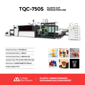 Machine à café automatique à une tasse Machine à <span class=keywords><strong>tasses</strong></span> en plastique jetables à entraînement servo pour <span class=keywords><strong>la</strong></span> <span class=keywords><strong>cuisine</strong></span> pour <span class=keywords><strong>la</strong></span> pompe à composants à noyau PS PET PP PVC - Product Image 3