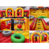 Flaming Charge gonflable parcours d'obstacles aire de jeux enfants activités sportives maison de rebond jeu de parcours d'obstacles gonflable pour enfant