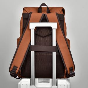 Wholesale Vintage Durable Waterproof Designer Drawstring Canvas Men Unisex Casual Sports <b>Students</b> Outdoor Travel Laptop <b>Backpack</b> - Product Image 6