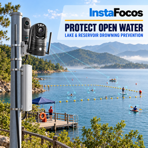 ระบบป้องกันการจมน้ำในพื้นที่เปิดด้วย AI พร้อมรองรับ WIFI ความละเอียด 1080P สำหรับทะเลสาบ บ่อเก็บน้ำ และพื้นที่ว่ายน้ำกลางแจ้ง - Product Image 1