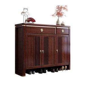 Hengke Furniture Wenge Wood <b>Shoe</b> Cabinet 128x38x105cm Storage Entryway Cabinet <b>For</b> Home Use - Product Image 3