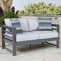 Canapé d'extérieur en HDPE, patio, balcon en plein air, imperméable, résistant aux UV, hôtel, B&B, chaise longue de jardin, mobilier d'extérieur