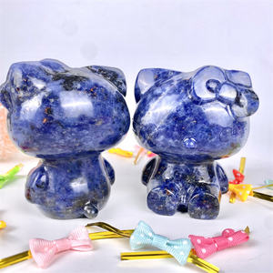 Fabbrica professionale lucidato di alta qualità Sodalite <span class=keywords><strong>HelloKitty</strong></span> intagliato per i regali e la decorazione della casa - Product Image 4