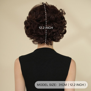 <span class=keywords><strong>Perruque</strong></span> courte de style rétro classique des années 70 et <span class=keywords><strong>80</strong></span>, couleur brune, pour femmes, transfrontalière, origine chinoise, fibre synthétique de soie domestique, 2025 - Product Image 5