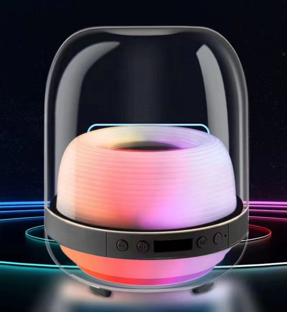 LED Light Outdoor Portable Mini Round Shape Colorful Wireless Bluetooth Speakers