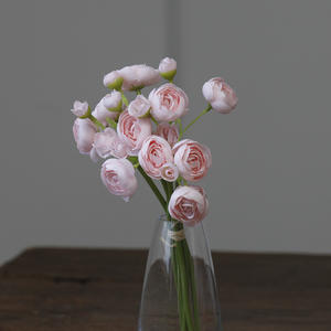 IJ034 Ramo de Flores Artificiales de Ranúnculo de Seda Realista, Mini, 24 Cabezas, para Decoración del Hogar, Centro de Mesa para Bodas, Venta al por Mayor en China - Product Image 5