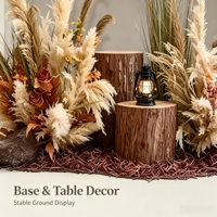 Ensemble de décoration au sol fait main avec herbe de la pampa artificielle réaliste et fleurs séchées, pour mariage, café, coin photo